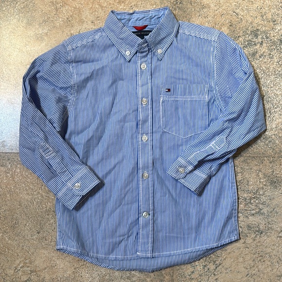 Boys Tommy Hilfiger Long- Sleeve Button down Shirts Size 4 - Picture 2 of 5